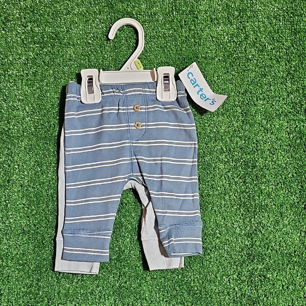 Carter's Blue and White Striped Baby Pants